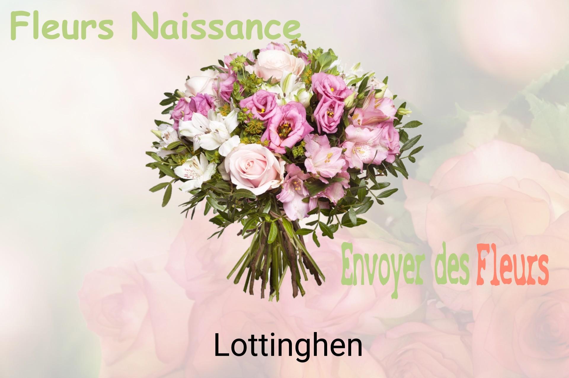 Bouquet de fleurs de naissance livré à Lottinghen