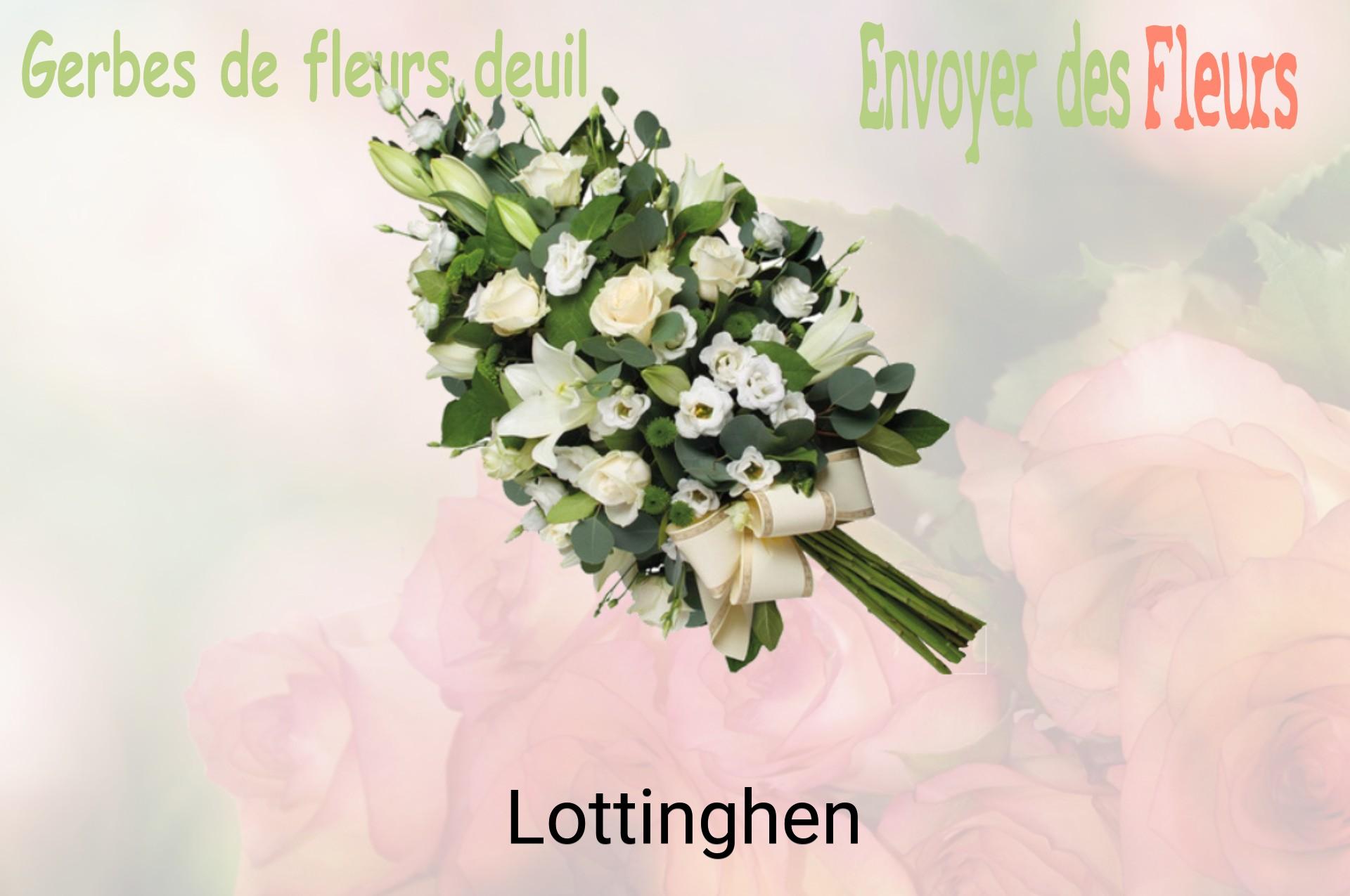 Gerbe de fleurs de deuil livrée à Lottinghen